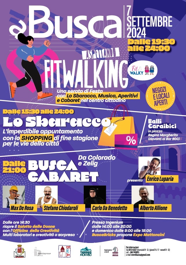 Sabato 7 settembre Aspettando la Fitwalking solidale Sabato 7 settembre Aspettando la Fitwalking solidale